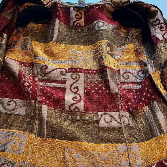 Preswick Moore Jacket Large Beautiful fall colors, dark red, brown, mustard - Picture 6 of 9
